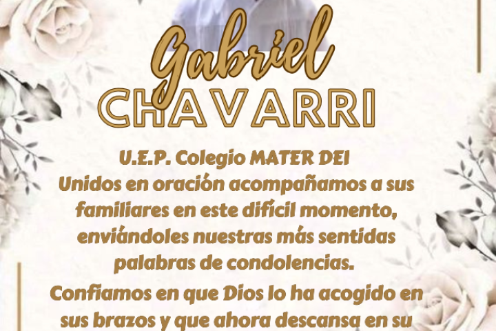Comunicado de Duelo GABRIEL CHAVARRI
